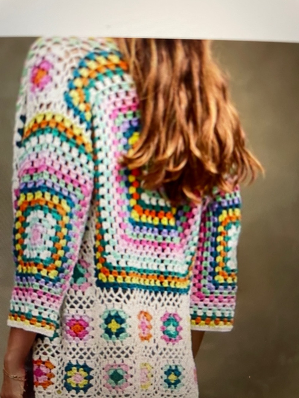 Self contrast open cardigan/cover up sz m/l